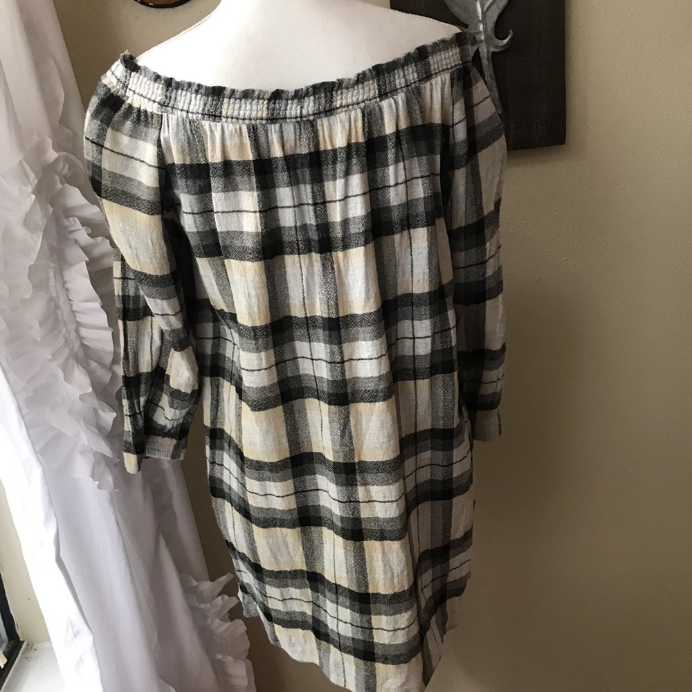 zara wool blend off shoulder dress - Picture 4 of 6